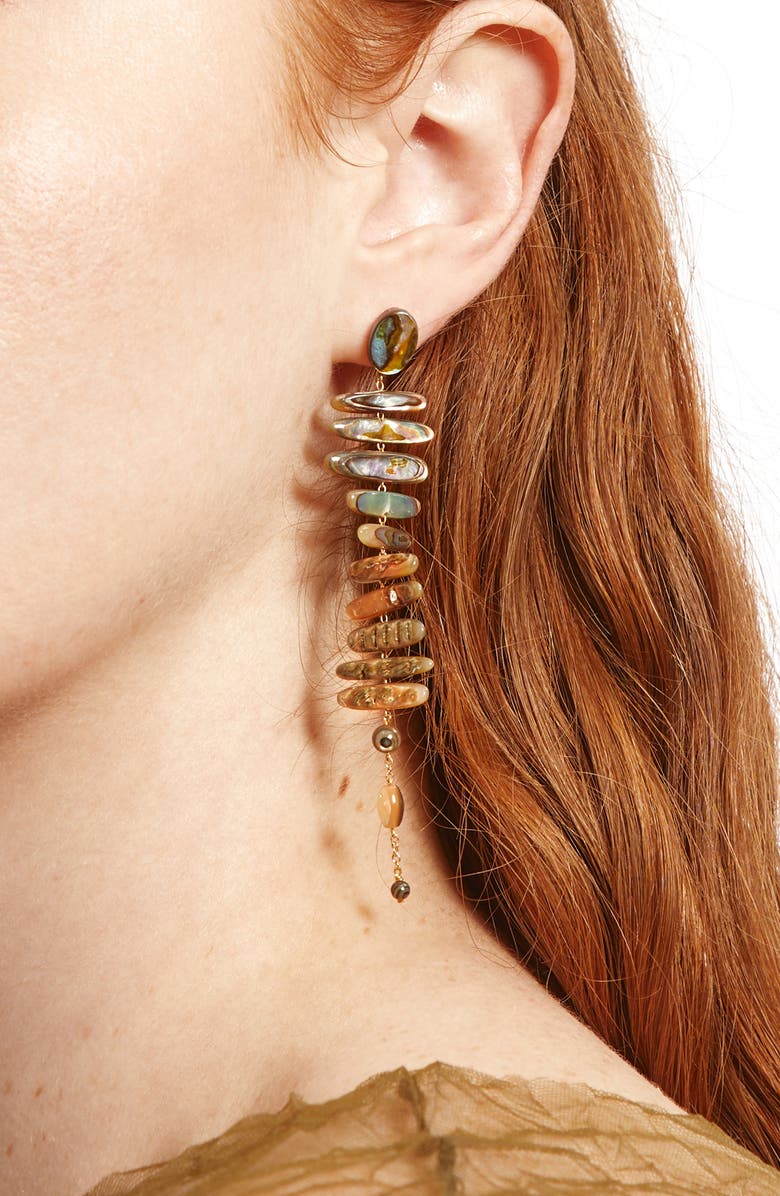 Chan Luu Mizumi Abalone Drop Earrings, Alternate, color, Abalone