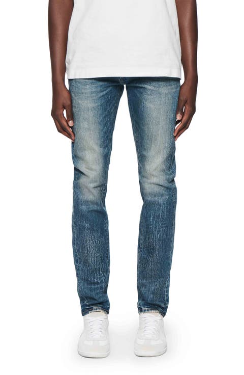 Crackle Coated Skinny Jeans