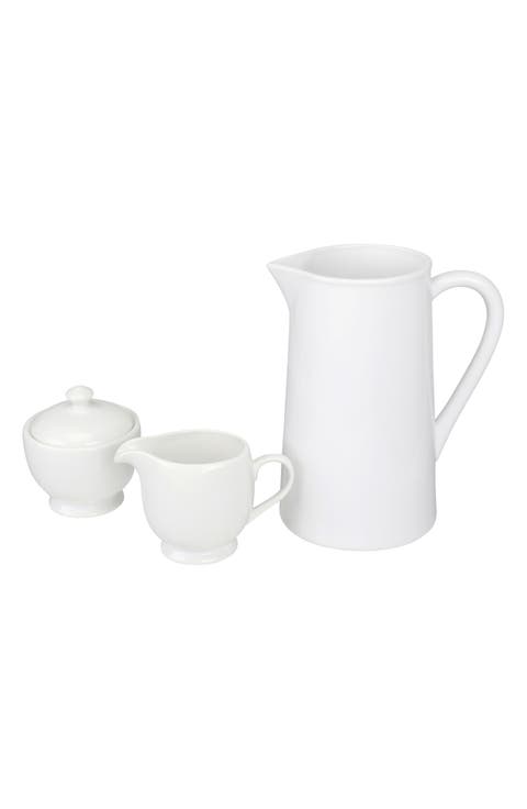 Table Basics Pitcher, Sugar Bowl & Creamer Dish Set