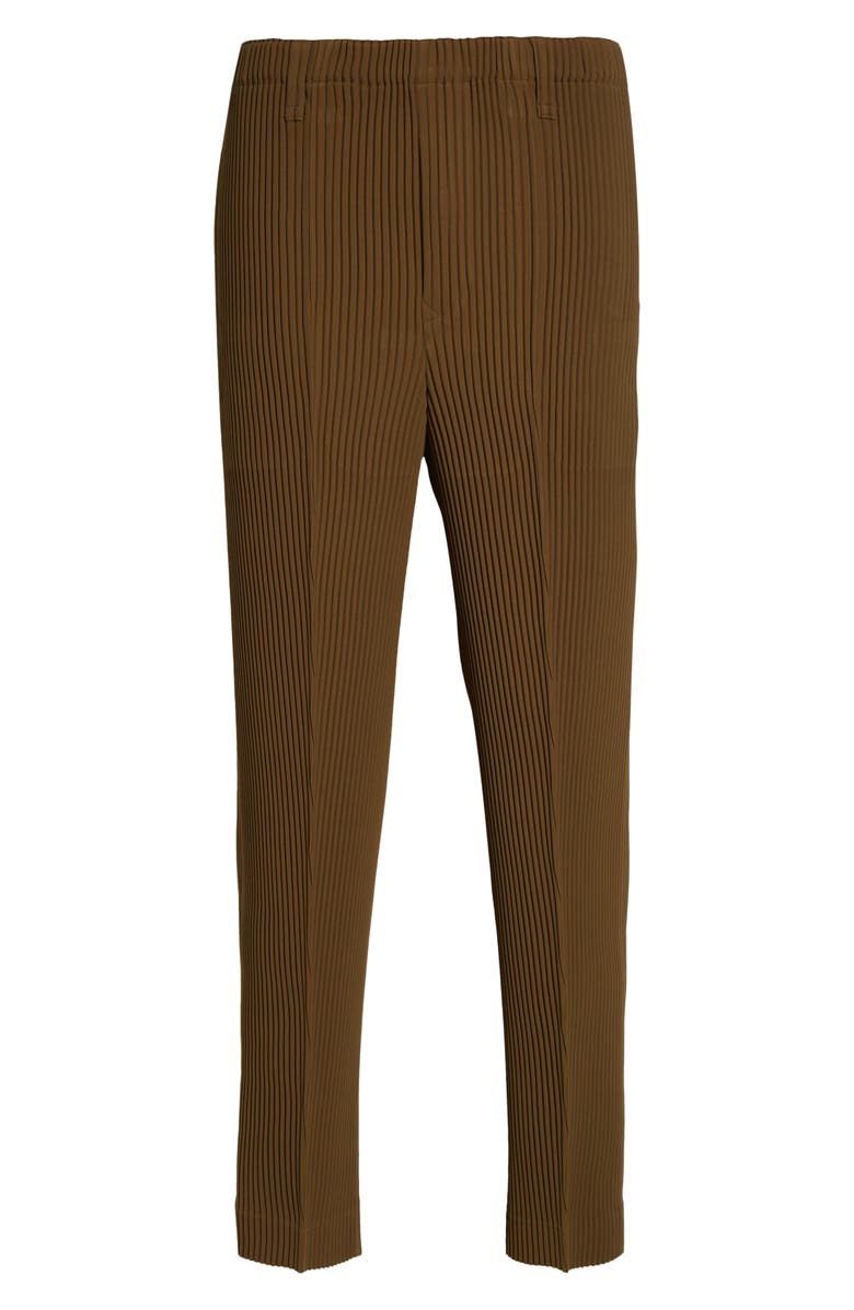 Homme Plissé Issey Miyake Pleated Tuxedo Pants, Alternate, color, Khaki