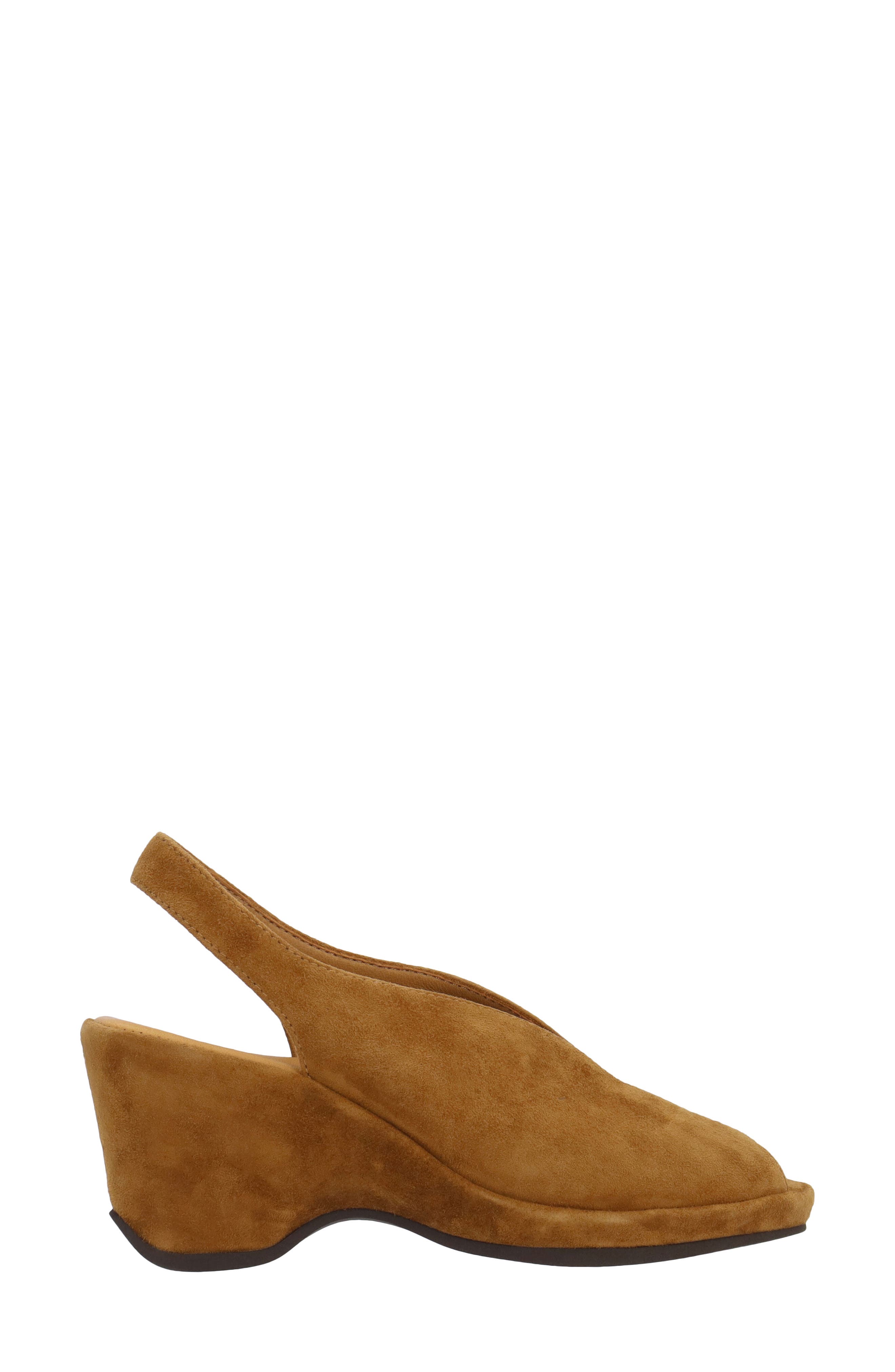 Odetta Slingback Wedge, Alternate, color, COFFEE