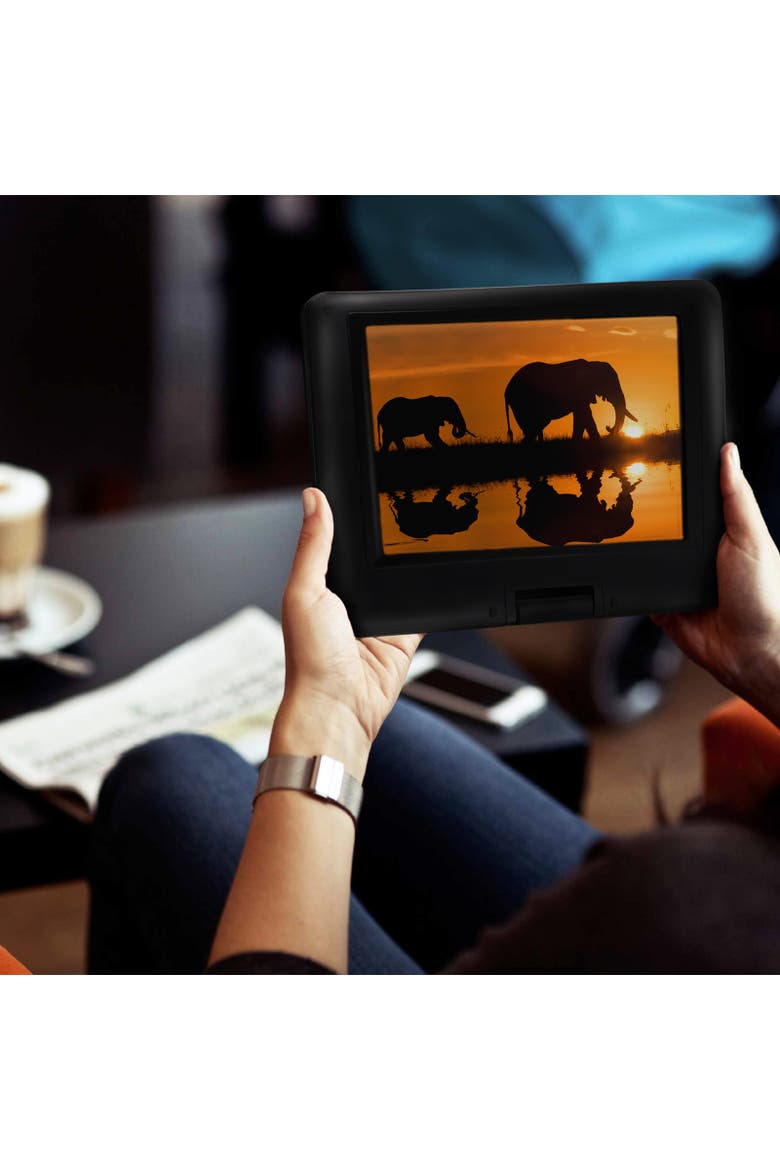 13.3 Inch Portable TV+DVD Player Color TFT LED Screen, Alternate, color, Black