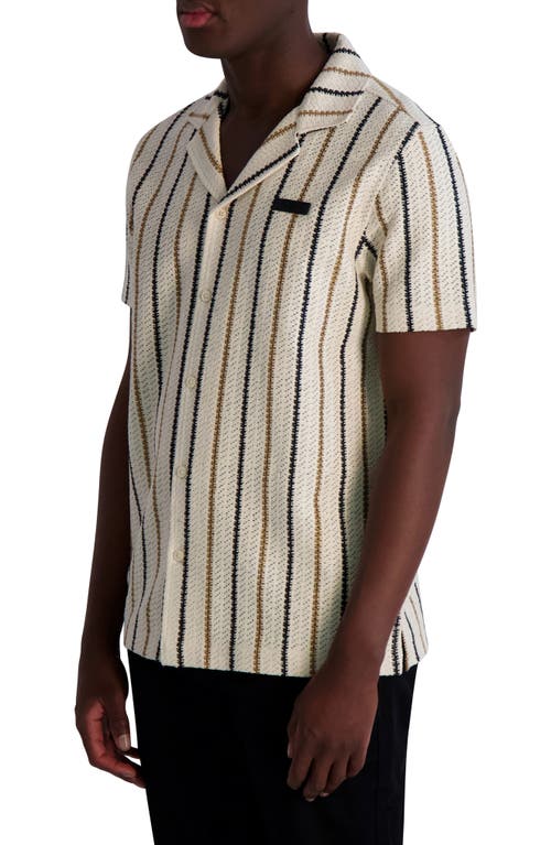 Karl Lagerfeld Striped Slim Fit Camp Shirt