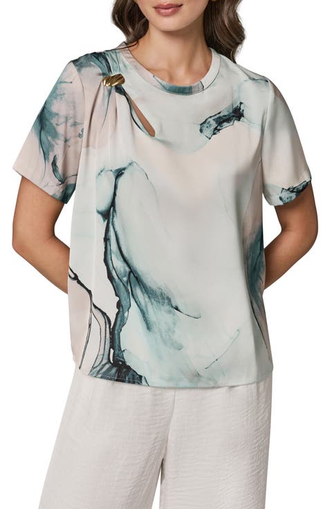 Hardware Detail Short Sleeve Top