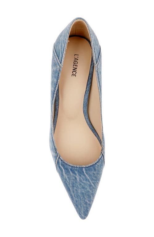 L Agence L'agence Maelle Pointed Toe Pump In Blue