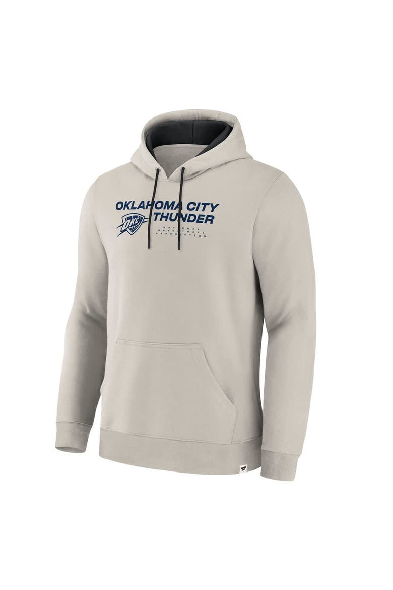 Men's Fanatics Off White Oklahoma City Thunder Crossover Collection Blocked Shot Premium Pullover Hoodie, Alternate, color, Cream