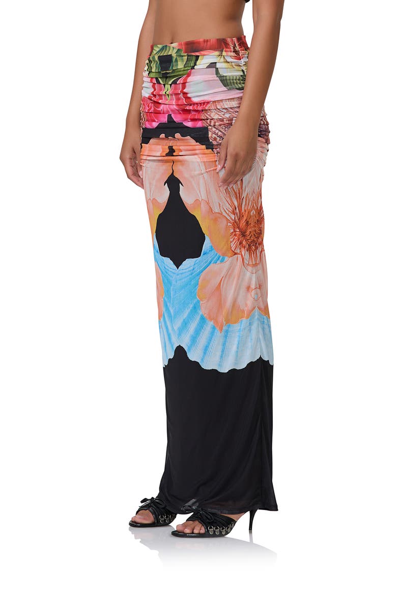 AFRM Bevin Mesh Maxi Skirt, Alternate, color, 