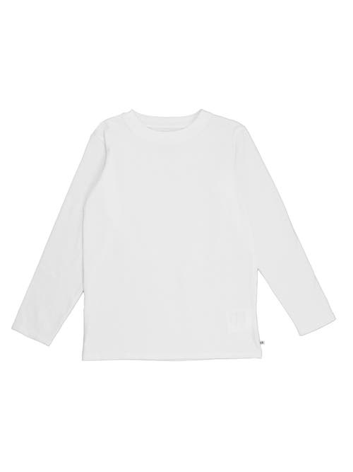 Rufflebutts Boys Long Sleeve Basic Tee In White