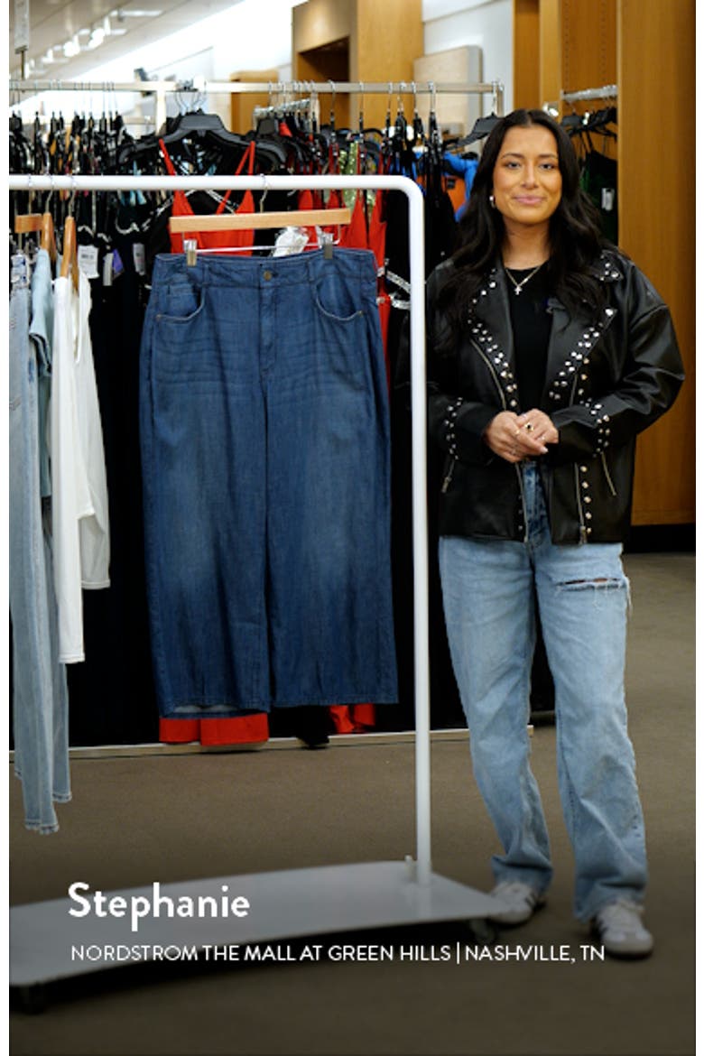 Brigitte High Waist Capri Wide Leg Jeans video