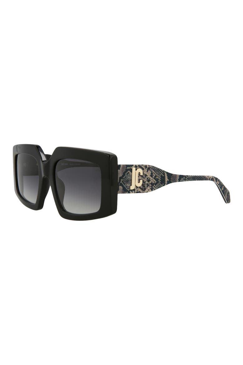 54mm Square Sunglasses, Alternate, color, BLACK BLACK SMOKE