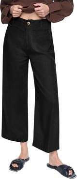 DKNY High Waist Wide Leg Pants