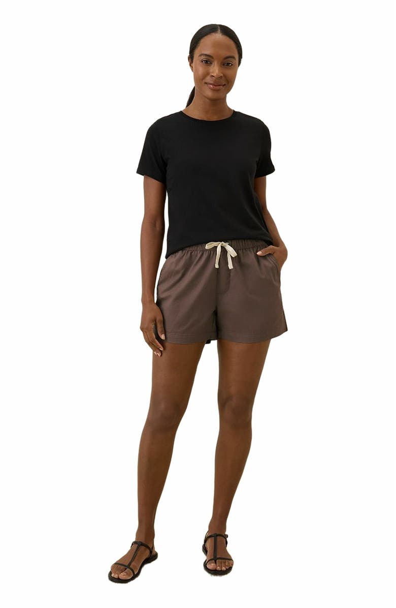 Pact Luxe Stretch Jersey Slim Tee, Alternate, color, Black