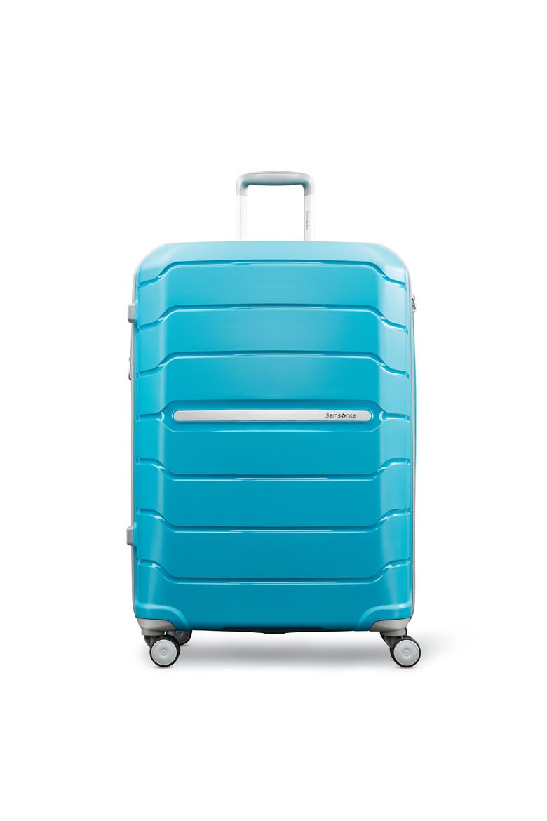 Freeform Hardside Expandable 28" Large Checked Spinner Luggage, Alternate, color, Ocean Blue