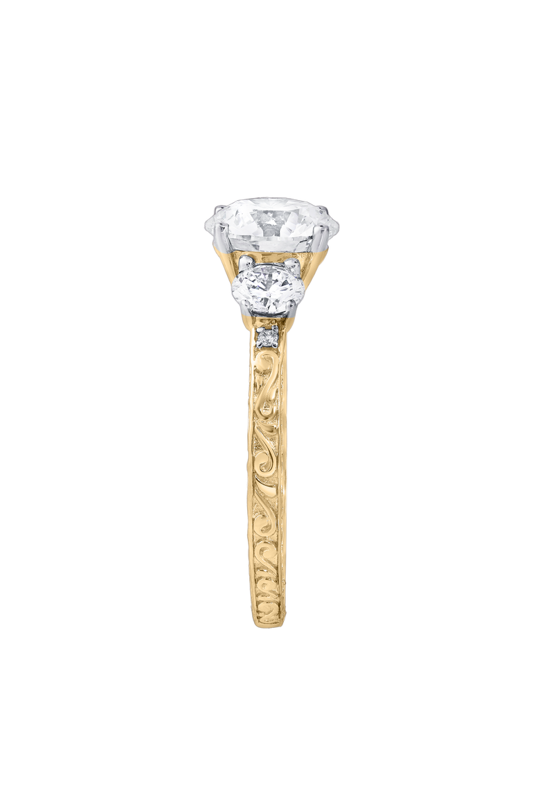 Ismere 14K Gold 2.65 Ct Round Lab Grown Diamond Engagement Ring, Alternate, color, 14K Yellow Gold