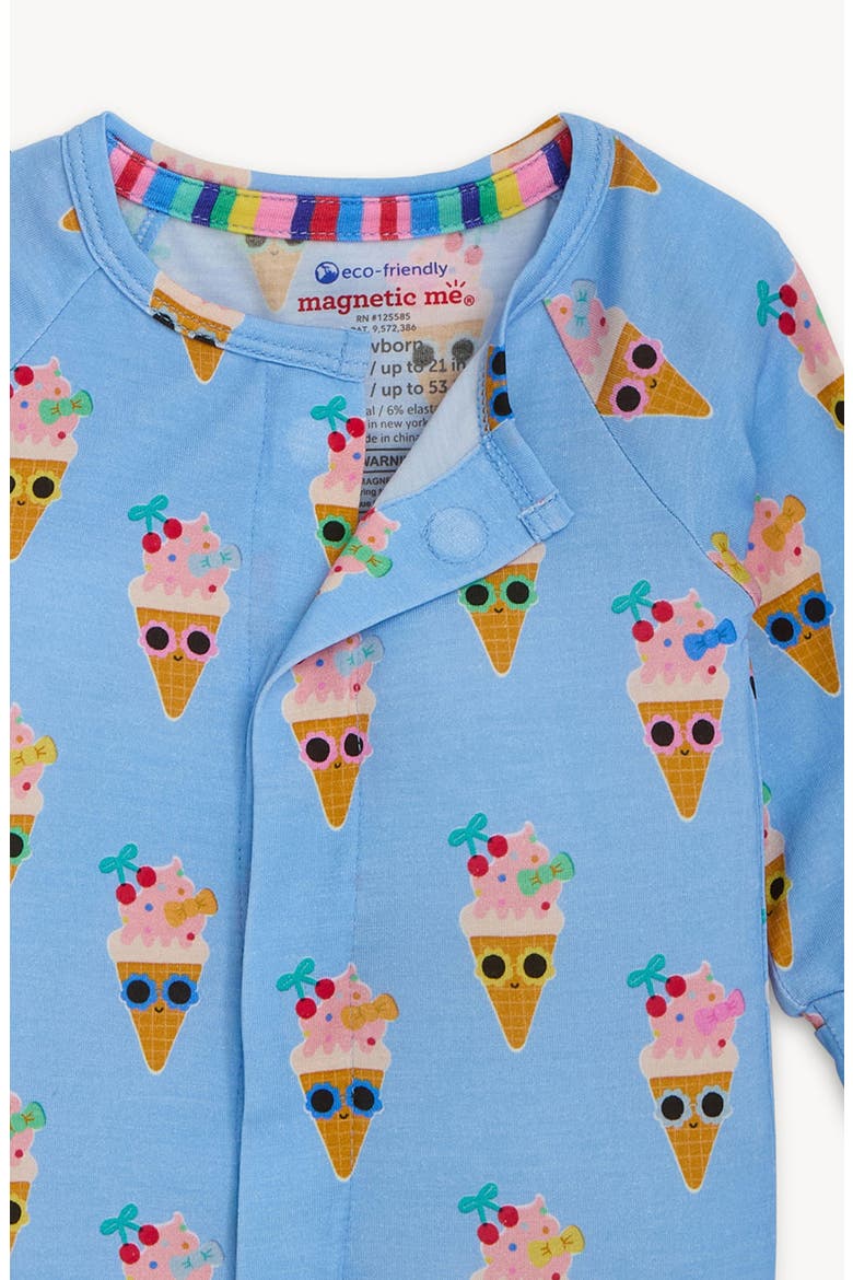 Print Convertible Magnetic Footie, Alternate, color, BLUE