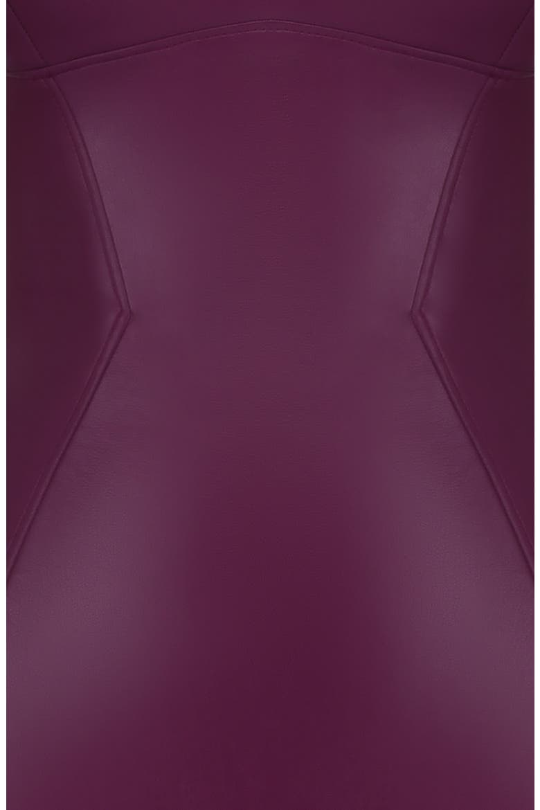 Faux Leather Sheath Dress, Alternate, color, MERLOT