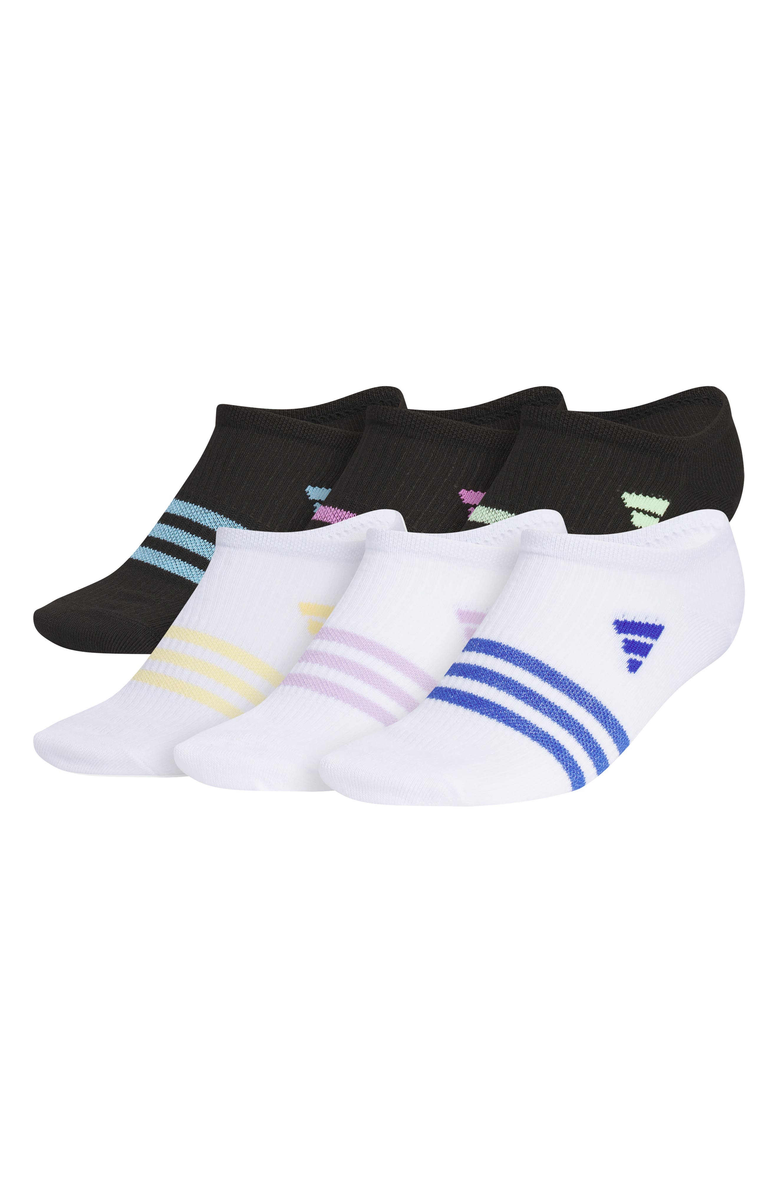 adidas Kids' Superlire 3.0 6-Pack No-Show Socks
