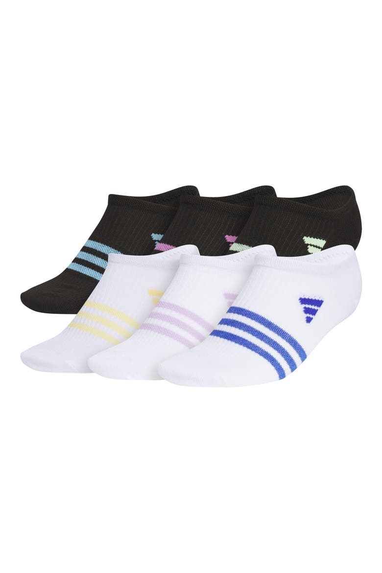 Kids' Superlire 3.0 6-Pack No-Show Socks, Main, color, BLACK