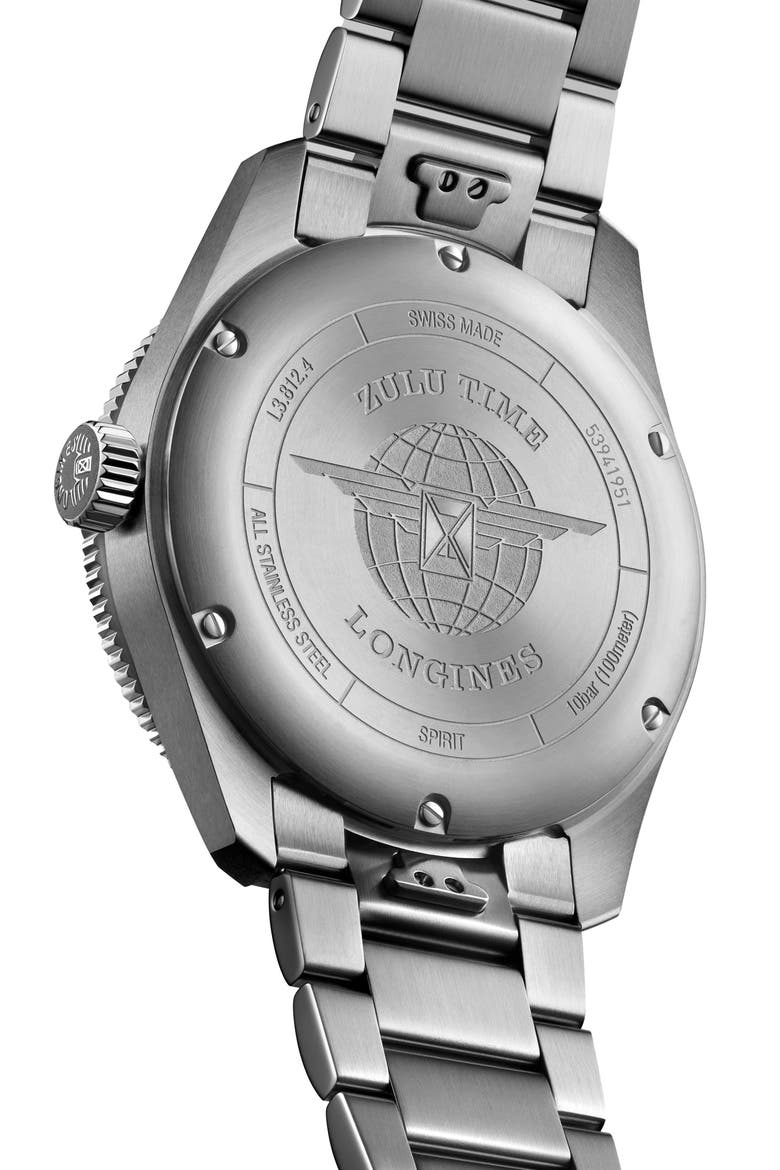 Spirit Zulu Time Automatic Bracelet Watch, 42mm, Alternate, color, ANTHRACITE