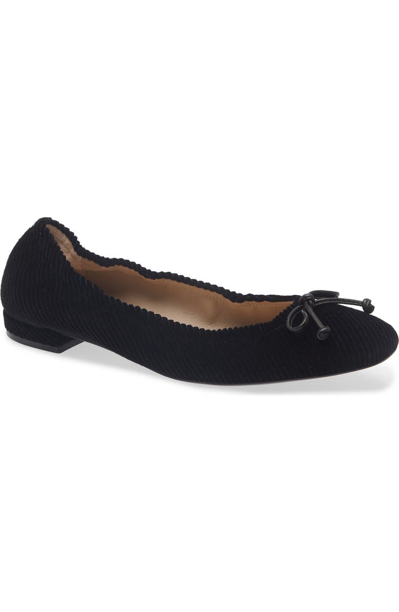 Stuart Weitzman Bria Ballet Flat, Main, color, Black/ Black