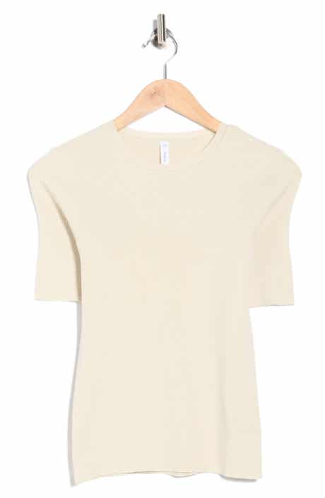 WISHLIST Ribbed Short Sleeve Knit Top