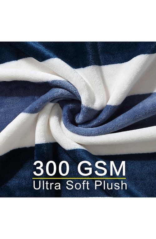 Nautica Awning Stripe Throw Blanket In Blue