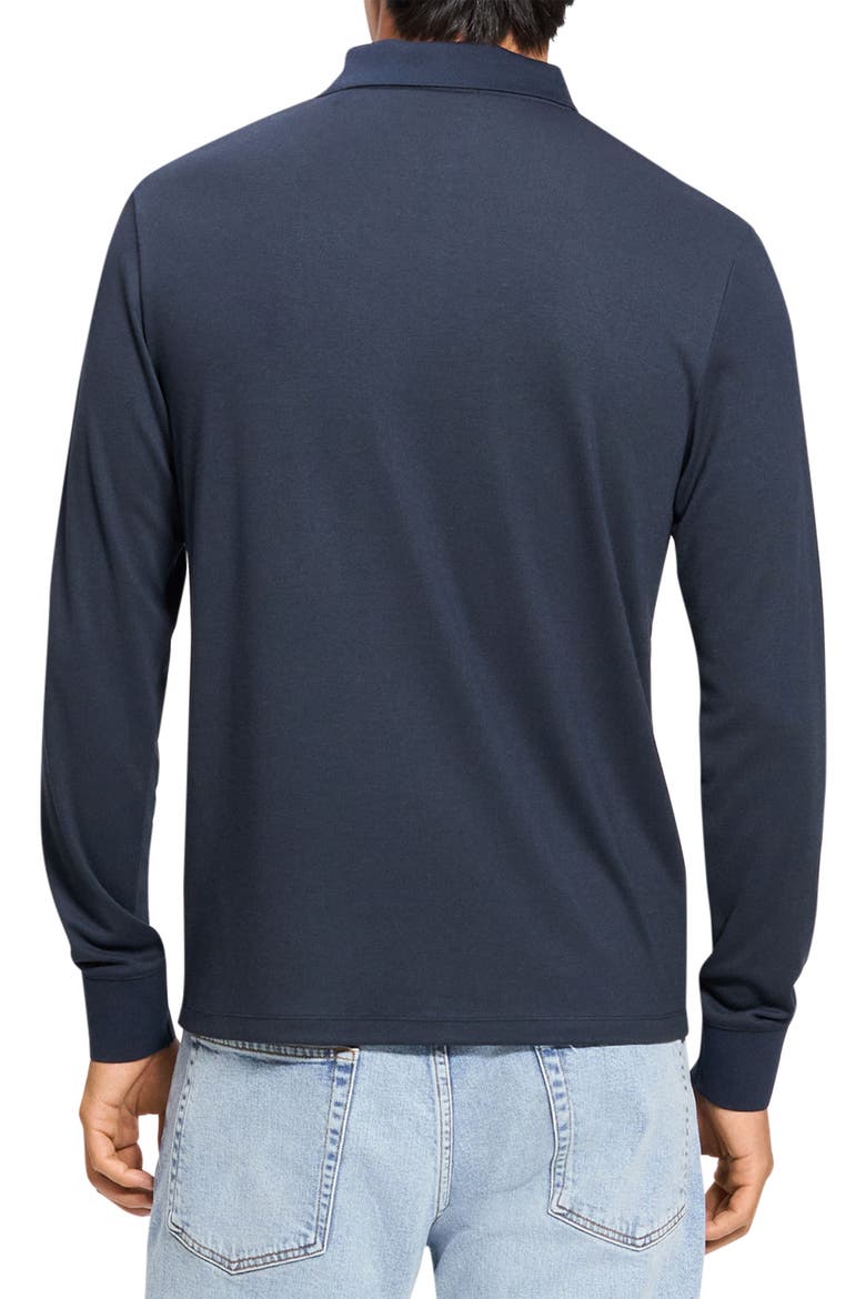Goris Anemone Milano Long Sleeve Polo, Alternate, color, BALTIC