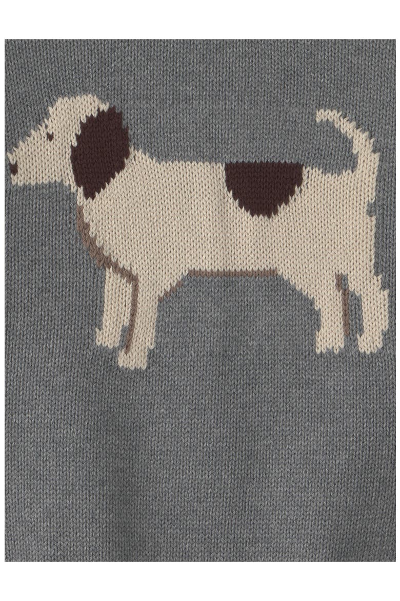 Kids' Organic Cotton Sweater, Alternate, color, LP GREY DOG