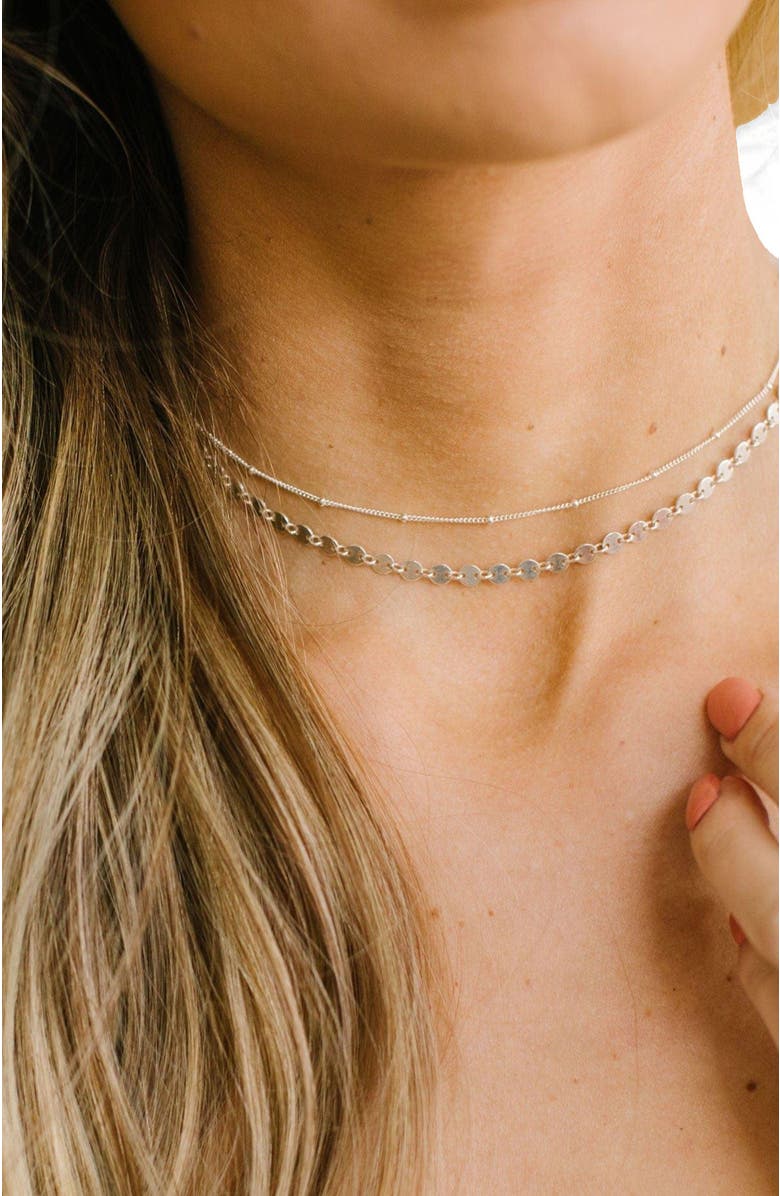 MADE BY MARY Poppy Choker Necklace, Alternate, color, Silver