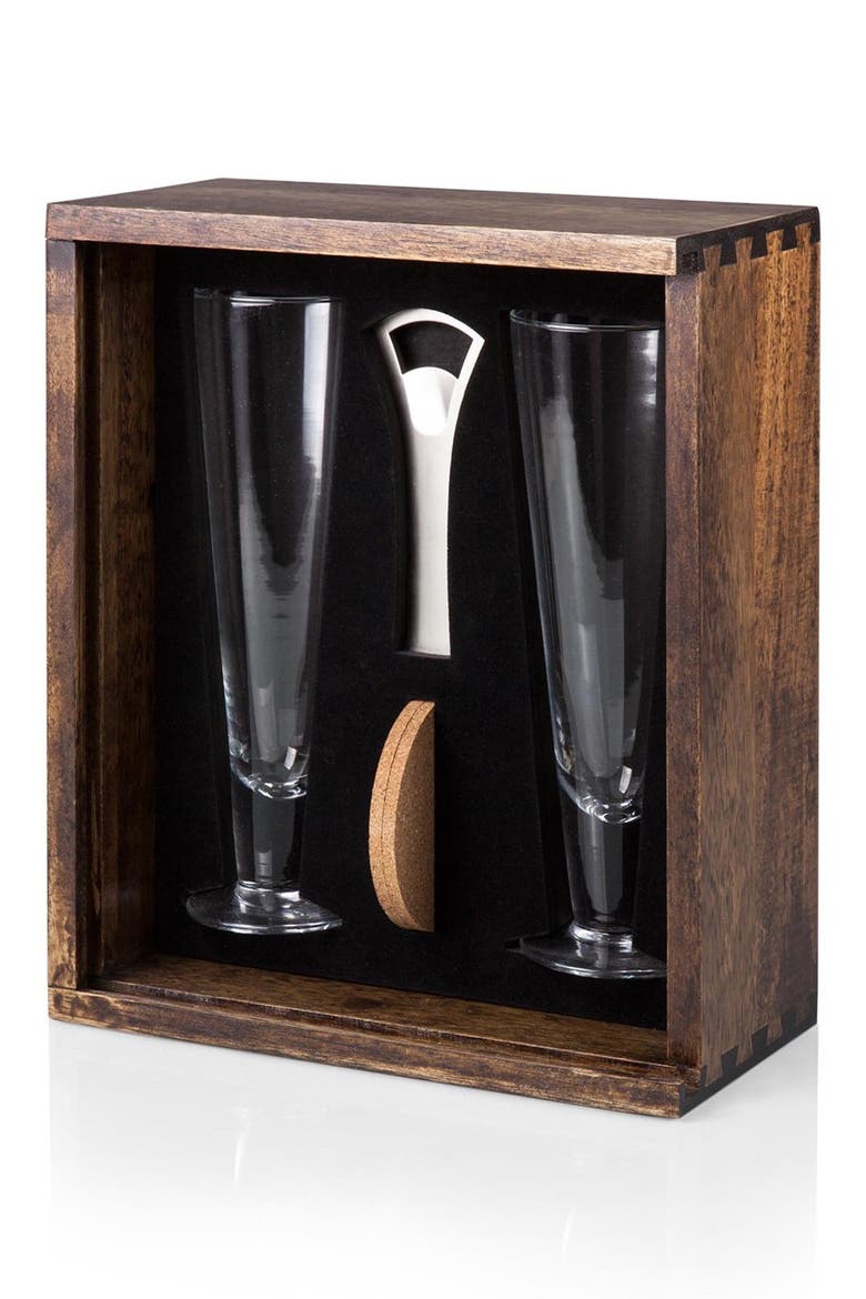 LEGACY Pilsner Glass Gift Set, Main, color, BROWN