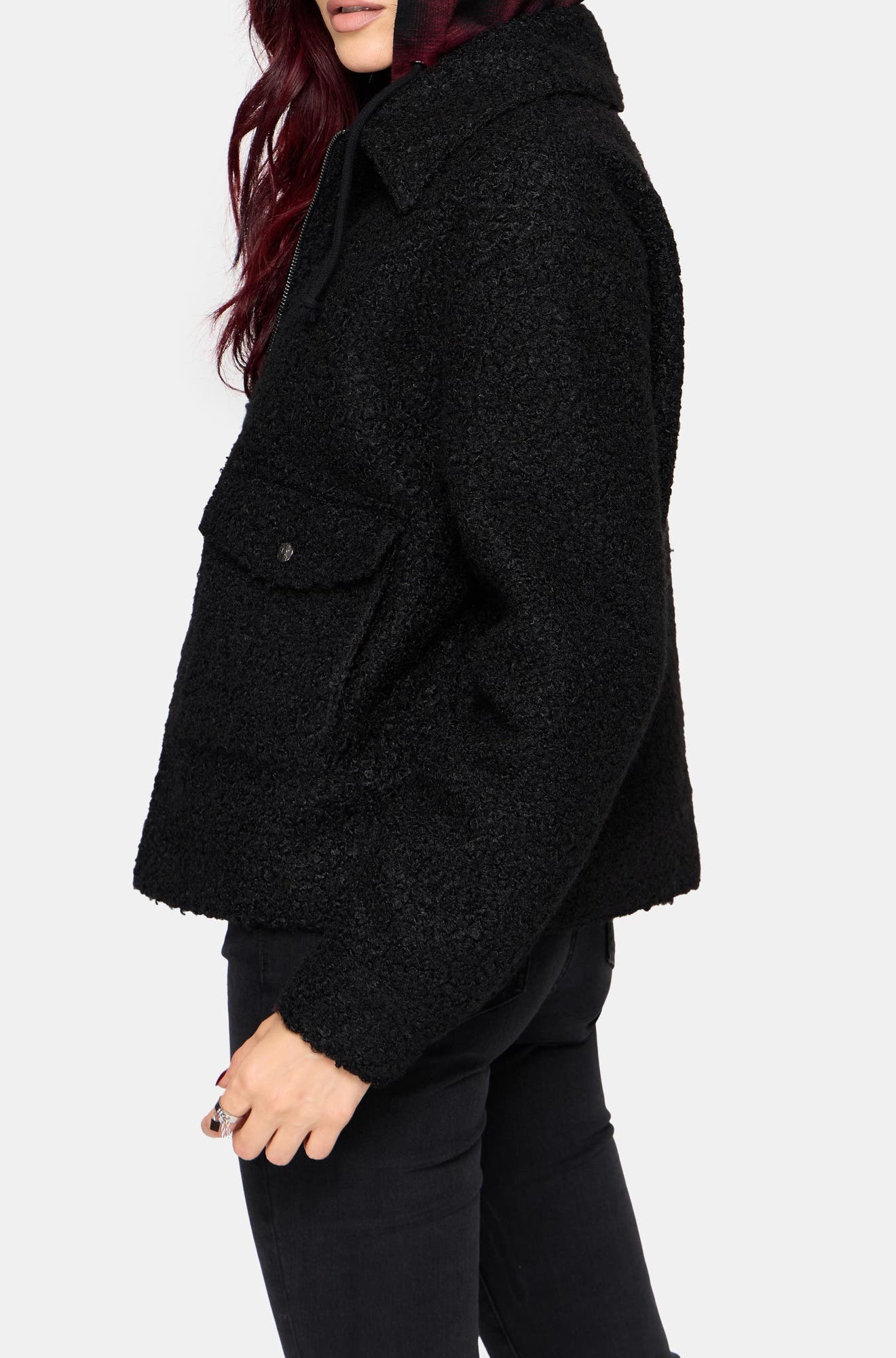 Disturbia Cicely Hood Shacket (Women) | Nordstrom