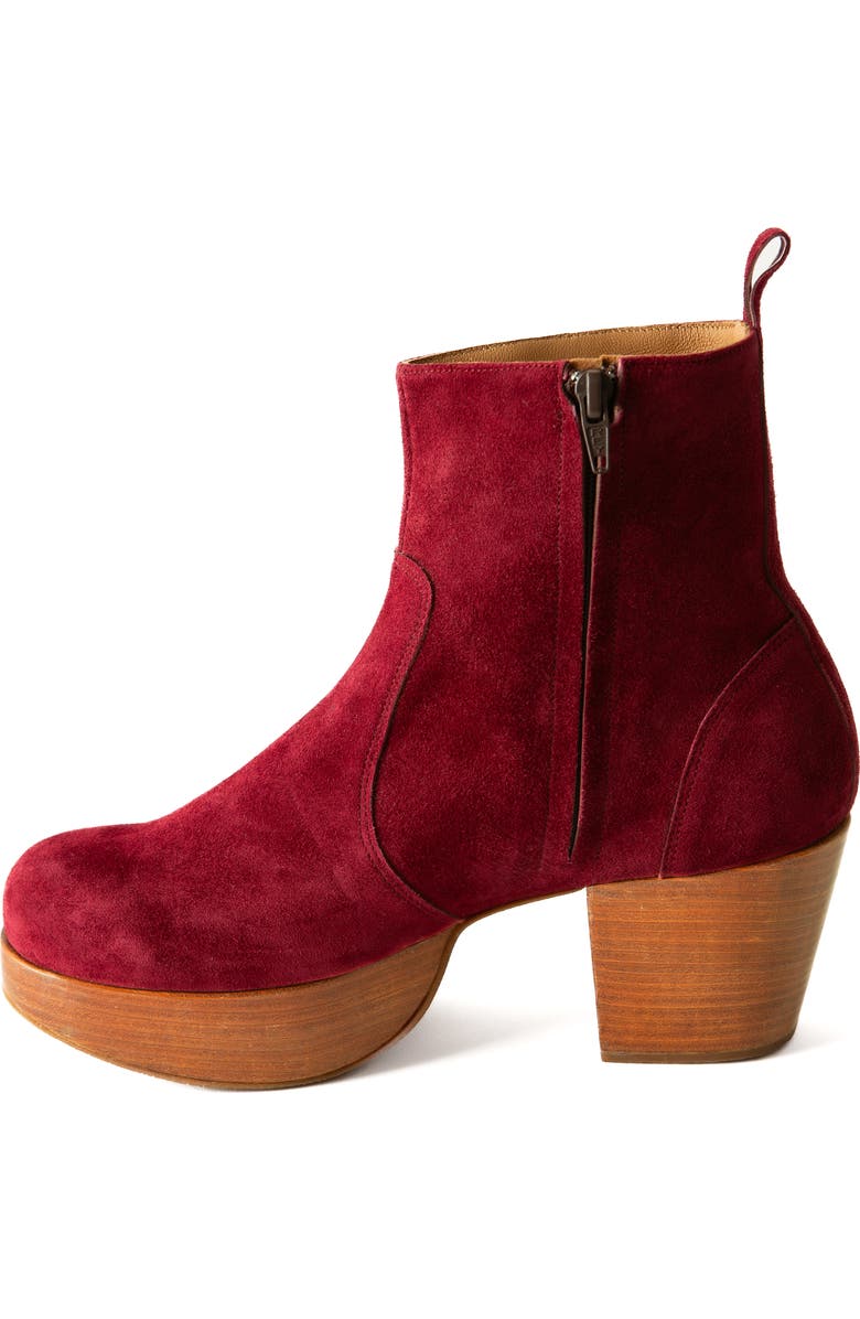 Fortress Charli Suede Platform Clog Boot, Alternate, color, Burgundy Suede