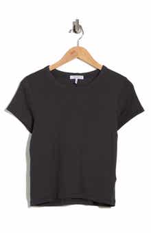 rag & bone Essie Crewneck Ribbed Crop T-Shirt