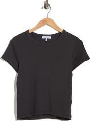 rag & bone Essie Crewneck Ribbed Crop T-Shirt