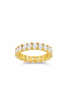 Sterling Forever Kylie Oval Cubic Zirconia Eternity Ring