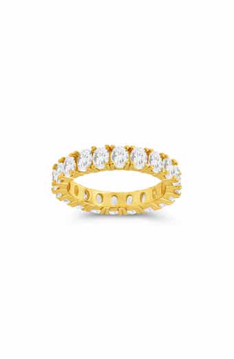 Sterling Forever Kylie Oval Cubic Zirconia Eternity Ring