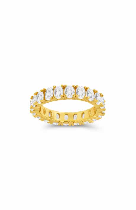 Sterling Forever Kylie Oval Cubic Zirconia Eternity Ring