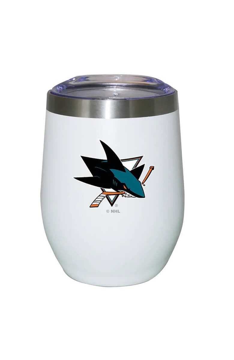 THE MEMORY COMPANY San Jose Sharks 12oz. Logo Stemless Tumbler, Main, color, White