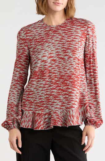 Logo Print Peplum Top