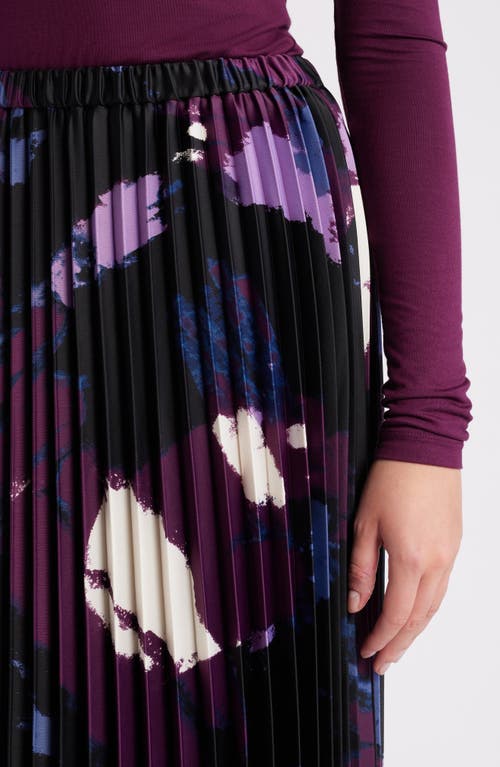 ANNE KLEIN ANNE KLEIN ABSTRACT PRINT PLEATED SKIRT 