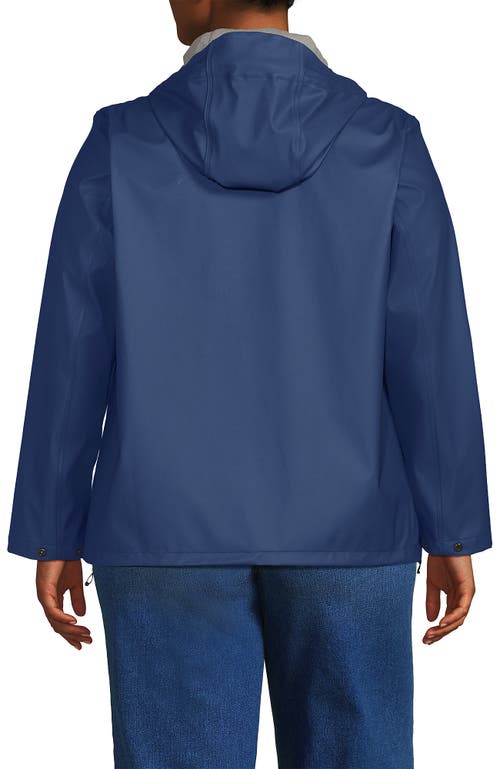 Lands' End Plus Size Squall Waterproof Rain Slicker Jacket In Light Indigo Blue