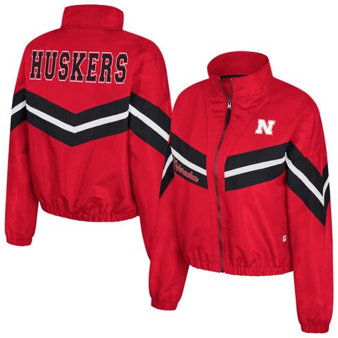 Women
s Colosseum  Scarlet Nebraska Huskers Thin Ice Full-Zip Windbreaker