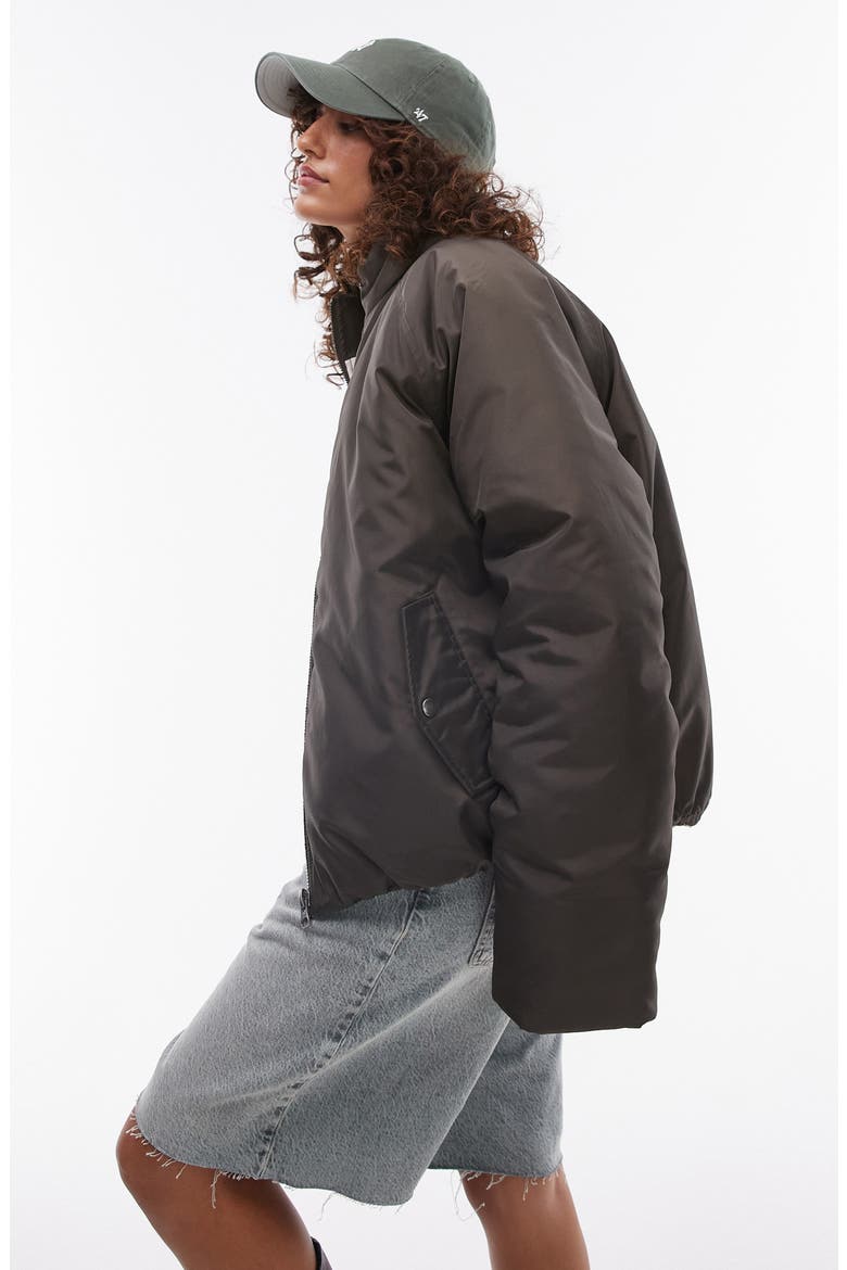 Insulated Bomber Jacket, Alternate, color, MEDIUM GREEN
