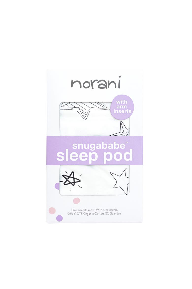 Organic Snugababe Swaddle Sleep Pod with Arm Inserts, Alternate, color, BLACK/ WHITE
