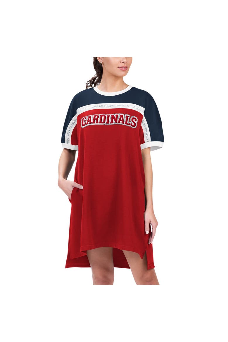 Women's G-III 4Her by Carl Banks Red/Navy St. Louis Cardinals Circus Catch Sneaker Dress, Main, color, Red