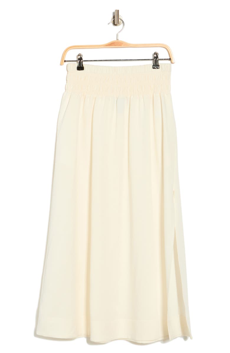 Ellen Tracy Smocked Waist Maxi Skirt, Main, color, Marshmallow