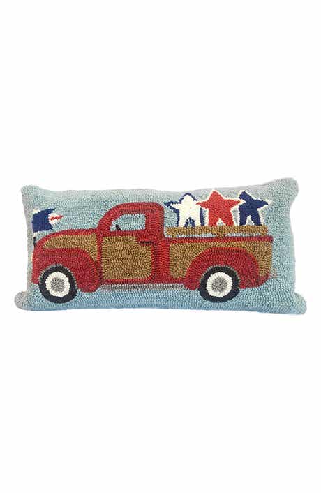 R16 HOME Americana Vintage Truck Indoor/Outdoor Throw Pillow