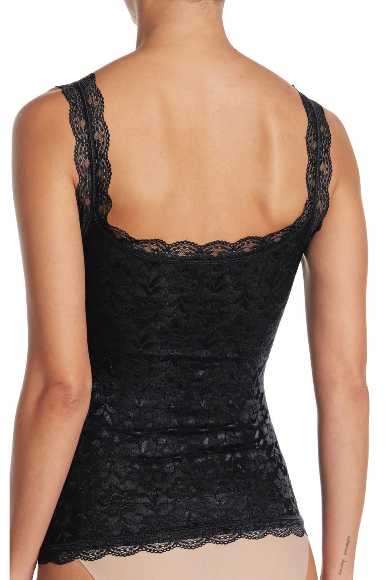 Allover Lace Lined Camisole, Alternate, color, BLACK