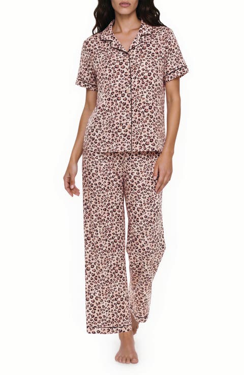 Brenna Piped 3-Piece Pajamas