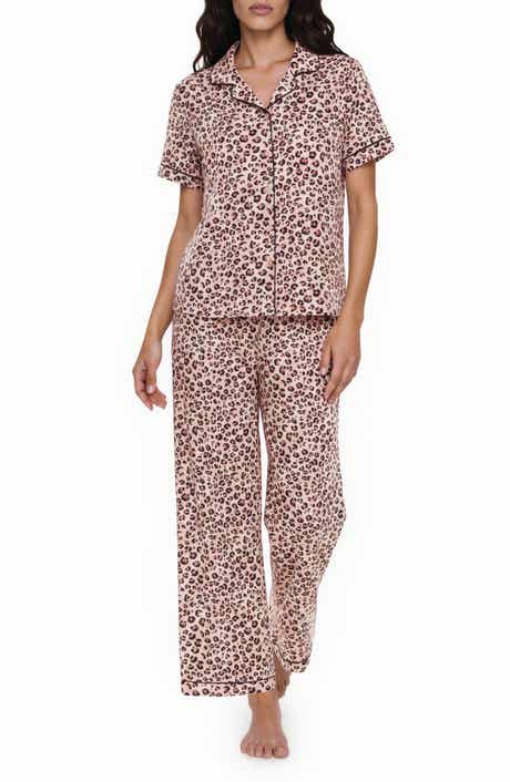 Brenna Piped 3-Piece Pajamas